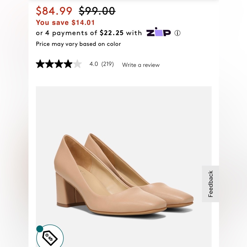 Naturalized nude block heels